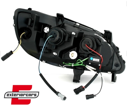 Prednja svjetla LED DayLight (crna) / Opel Zafira A (1999-2005) - Slika 4