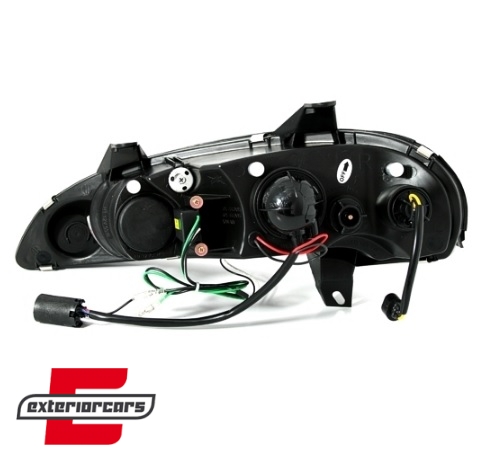 Prednja svjetla LED DRL (crna) / Opel Tigra (1994-2000) - Slika 4