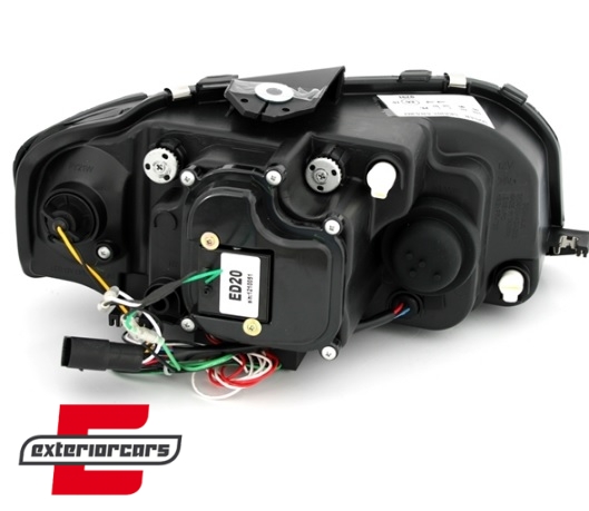 Prednja svjetla LED TubeLights (crna) / Audi A3 8P 8PA (2003-2008) - Slika 5