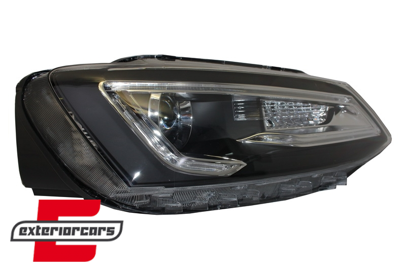 Prednja svjetla LED DRL SEQ žmigavci Bi-Xenon look (crna) / VW Jetta Mk6 VI (2011-2018) - Slika 5