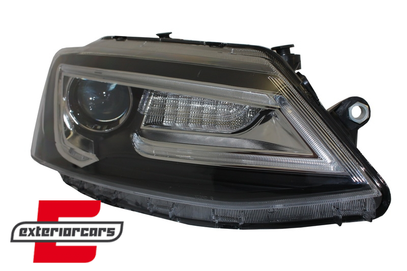 Prednja svjetla LED DRL SEQ žmigavci Bi-Xenon look (crna) / VW Jetta Mk6 VI (2011-2018) - Slika 6