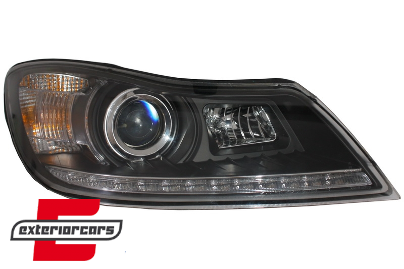Prednja svjetla LED DayLight (crna) - facelift / Škoda Octavia II facelift (2009-2012) - Slika 2