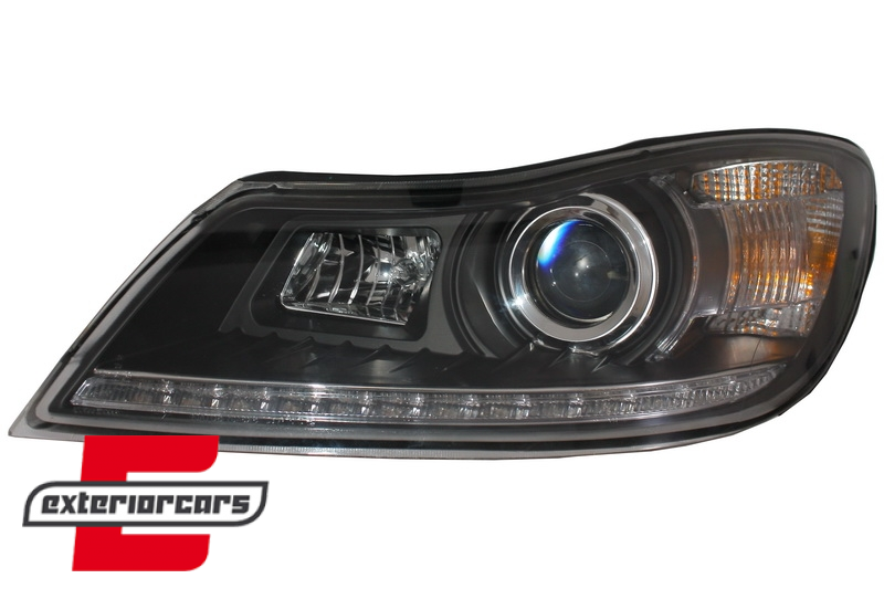 Prednja svjetla LED DayLight (crna) - facelift / Škoda Octavia II facelift (2009-2012) - Slika 3