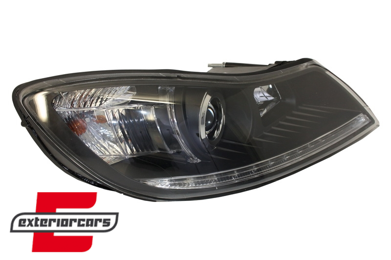 Prednja svjetla LED DayLight (crna) - facelift / Škoda Octavia II facelift (2009-2012) - Slika 4