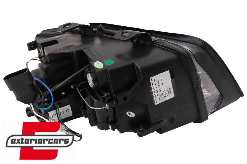 Prednja svjetla LED TubeLights dizajn (crna) / Audi A4 B6 (2000-2004) - Slika 18