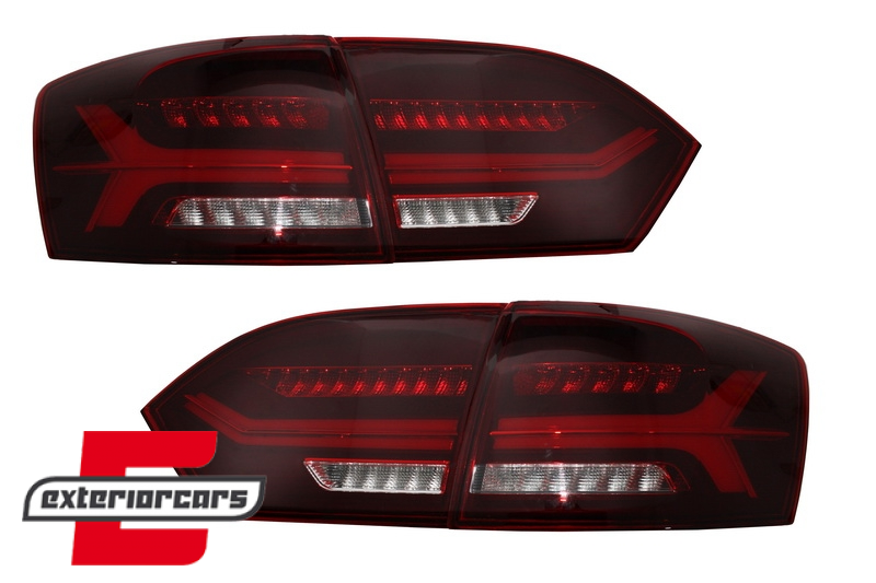 Full LED stražnja svjetla SEQ žmigavci (crvena/kristal) / VW Jetta Mk6 VI (2011-2014) - Slika 2