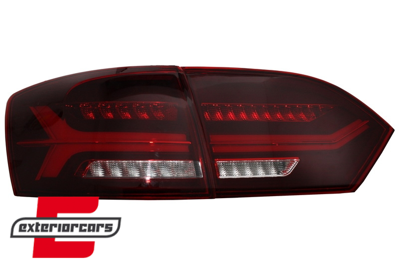 Full LED stražnja svjetla SEQ žmigavci (crvena/kristal) / VW Jetta Mk6 VI (2011-2014) - Slika 3