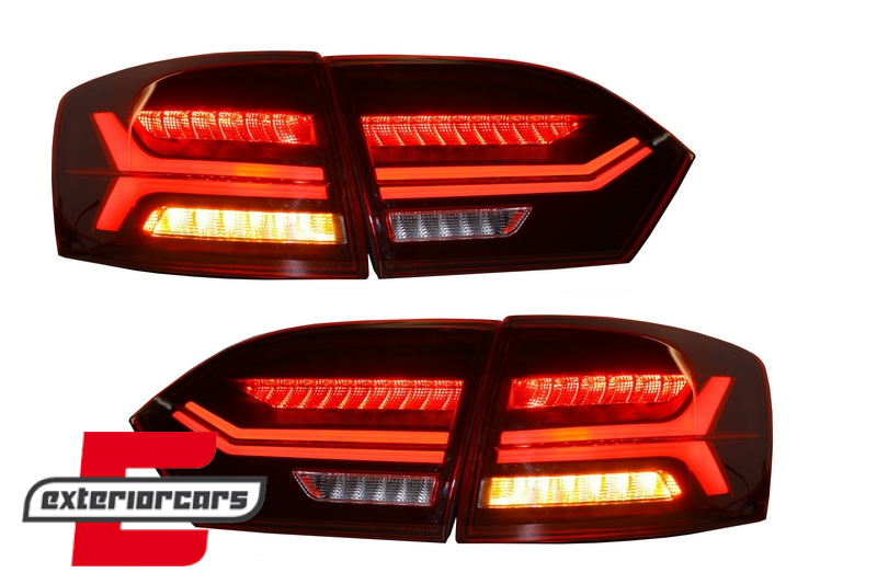 Full LED stražnja svjetla SEQ žmigavci (crvena/kristal) / VW Jetta Mk6 VI (2011-2014) - Slika 5