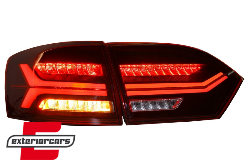 Full LED stražnja svjetla SEQ žmigavci (crvena/kristal) / VW Jetta Mk6 VI (2011-2014) - Slika 6