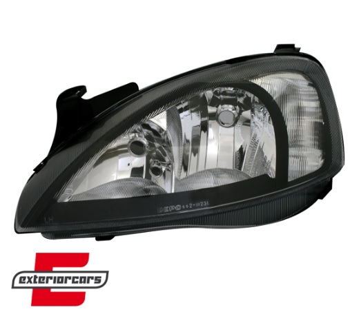 Prednja svjetla (crna) / Opel Corsa C (2000-2006) - Slika 2
