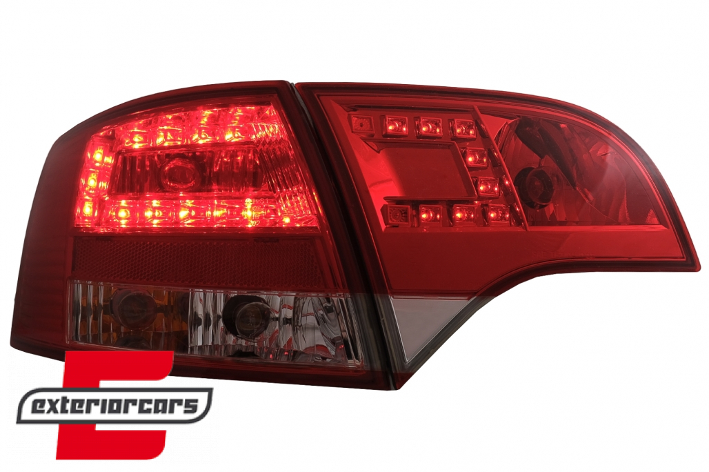 LED stražnja svjetla (crvena/kristal) / Audi A4 B7 (2004-2008) karavan - Slika 2