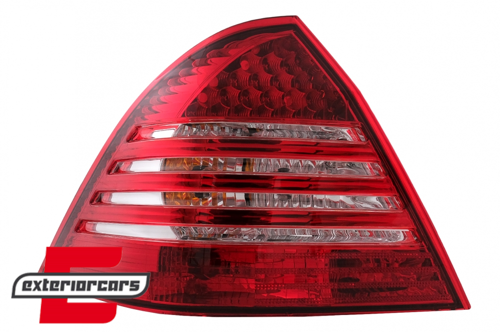 LED stražnja svjetla (crvena/kristal) / Mercedes C-klasa W203 (2000-2004) limuzina - Slika 2