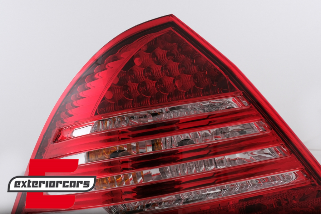 LED stražnja svjetla (crvena/kristal) / Mercedes C-klasa W203 (2000-2004) limuzina - Slika 4