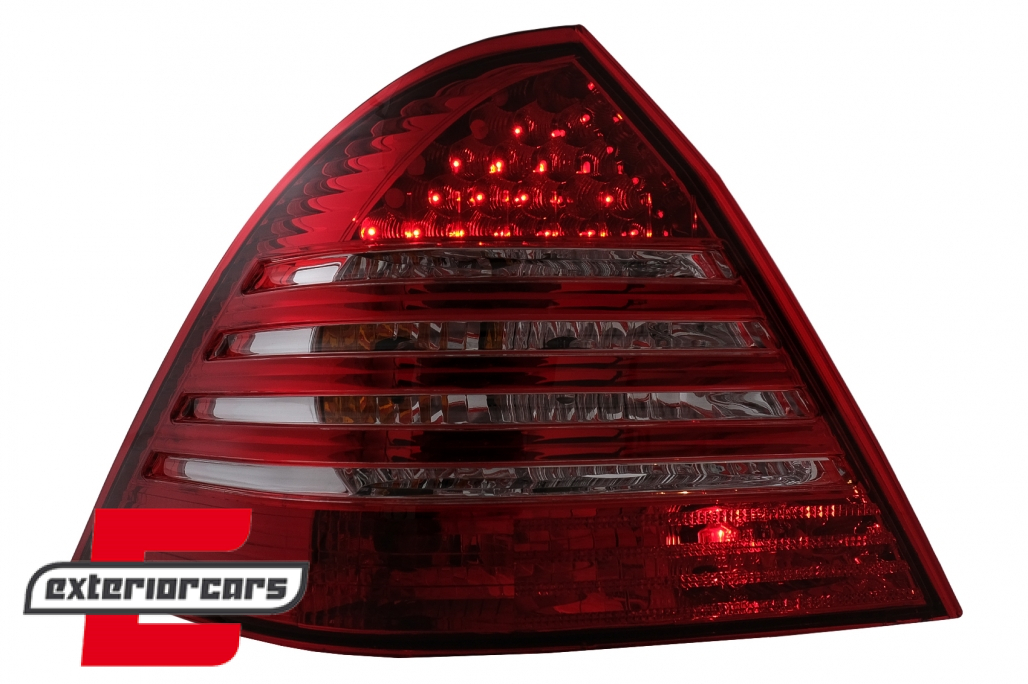 LED stražnja svjetla (crvena/kristal) / Mercedes C-klasa W203 (2000-2004) limuzina - Slika 6