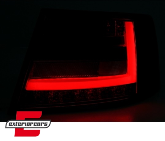 LED stražnja svjetla LedBar dizajn (crvena/kristal) / Audi A6 C6 4F limuzina (2004-07.2008) - Slika 3