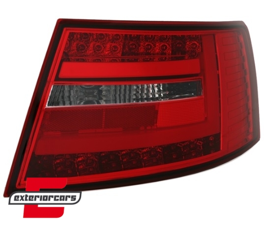 LED stražnja svjetla LedBar dizajn (crvena/kristal) / Audi A6 C6 4F limuzina (2004-07.2008) - Slika 4