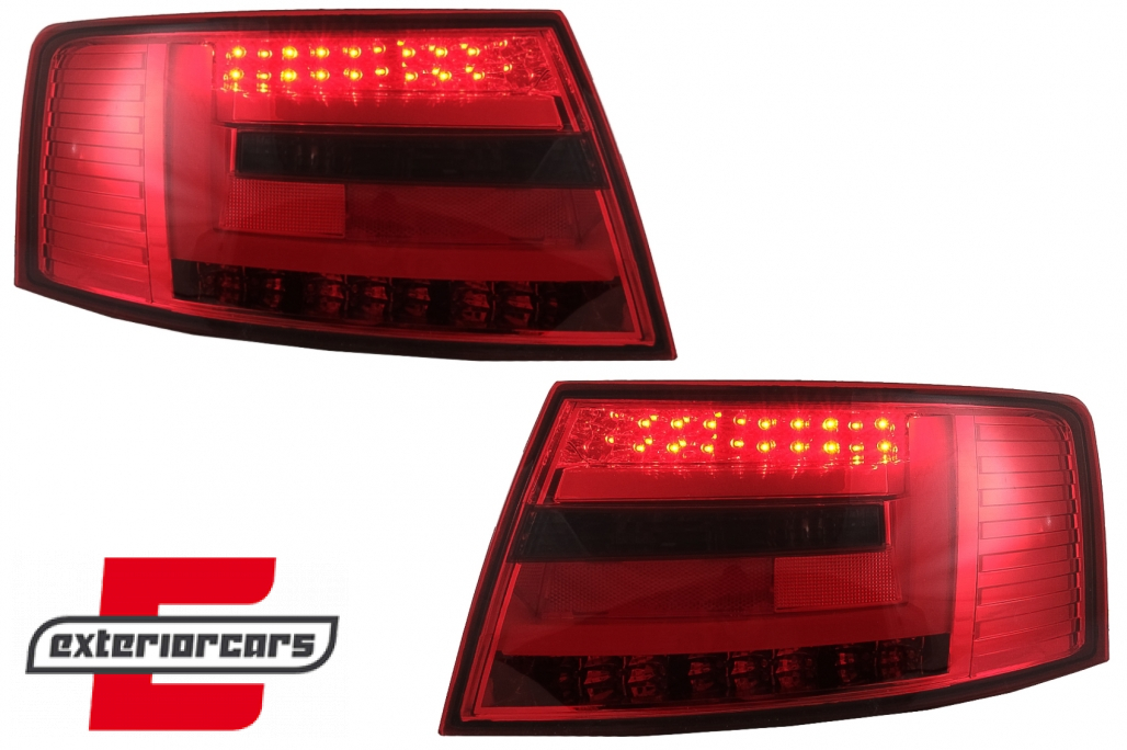 LED stražnja svjetla LedBar dizajn (crvena/smoke) / Audi A6 C6 4F limuzina (2004-07.2008) - Slika 13