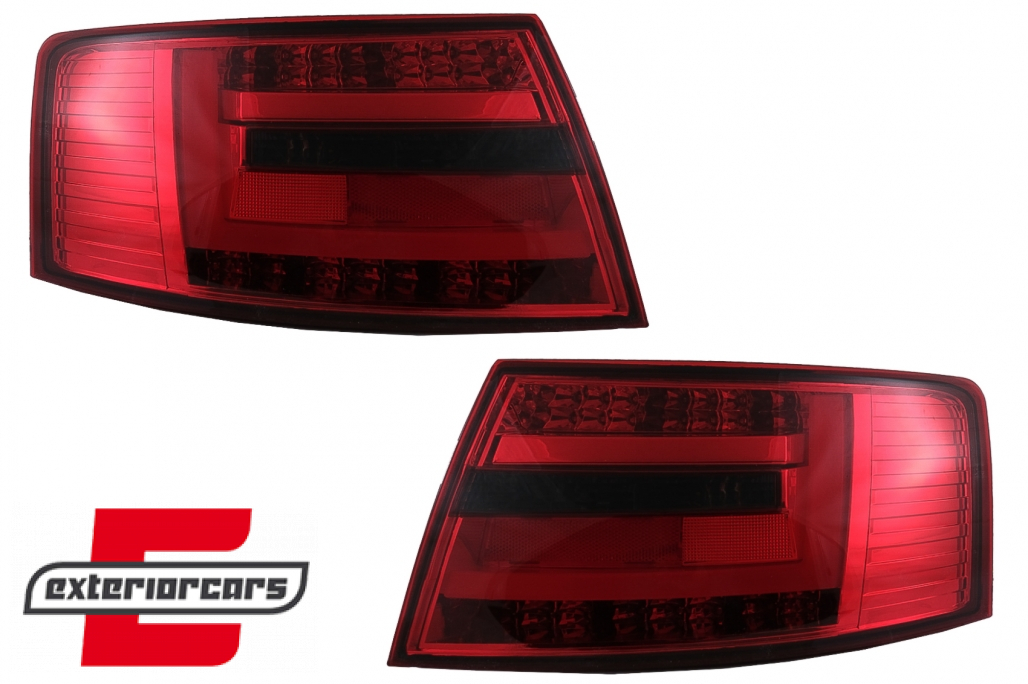 LED stražnja svjetla LedBar dizajn (crvena/smoke) / Audi A6 C6 4F limuzina (2004-07.2008) - Slika 17