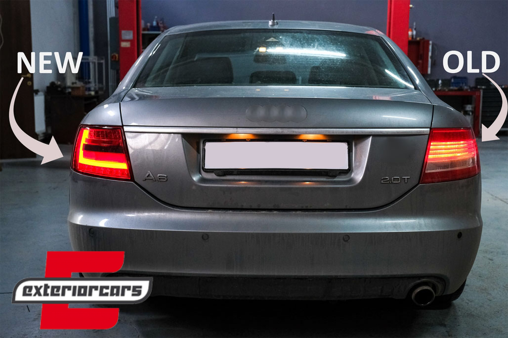 LED stražnja svjetla LedBar dizajn (crvena/smoke) / Audi A6 C6 4F limuzina (2004-07.2008) - Slika 21