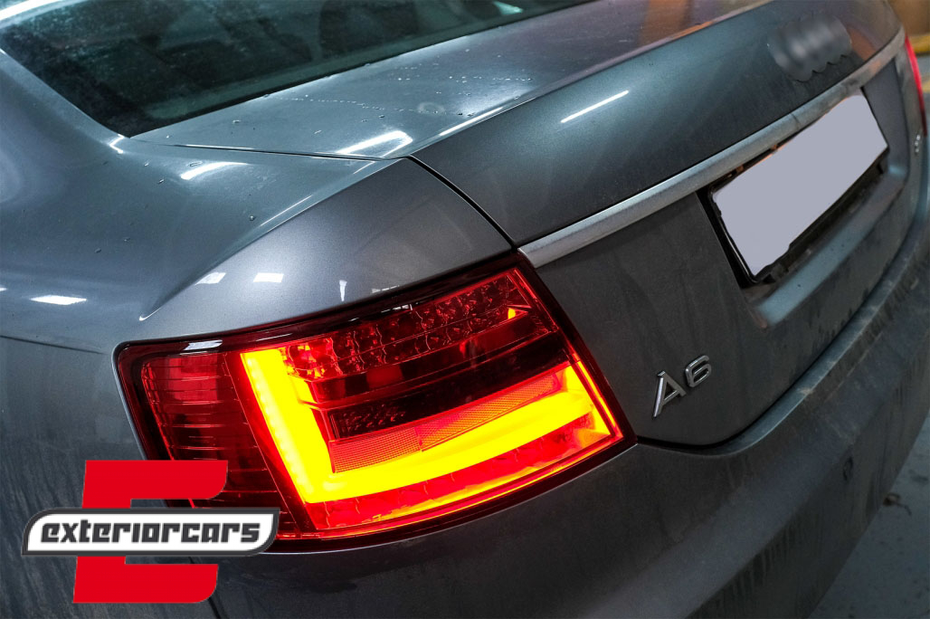 LED stražnja svjetla LedBar dizajn (crvena/smoke) / Audi A6 C6 4F limuzina (2004-07.2008) - Slika 22