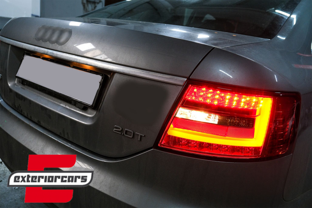 LED stražnja svjetla LedBar dizajn (crvena/smoke) / Audi A6 C6 4F limuzina (2004-07.2008) - Slika 28