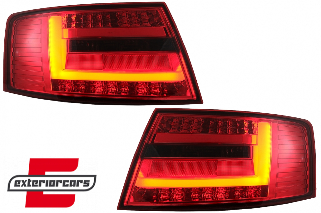 LED stražnja svjetla LedBar dizajn (crvena/smoke) / Audi A6 C6 4F limuzina (2004-07.2008) - Slika 6