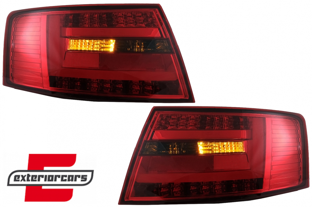 LED stražnja svjetla LedBar dizajn (crvena/smoke) / Audi A6 C6 4F limuzina (2004-07.2008) - Slika 10