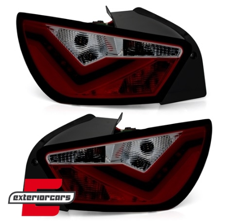 LED stražnja svjetla LightBar dizajn (crvena/smoke) / Seat Ibiza 6J (2008-2012) hatchback 3V - Slika 2
