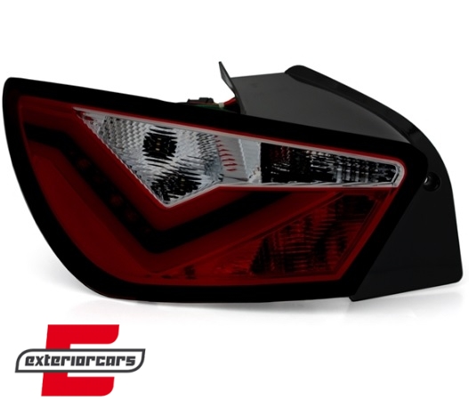 LED stražnja svjetla LightBar dizajn (crvena/smoke) / Seat Ibiza 6J (2008-2012) hatchback 3V - Slika 3
