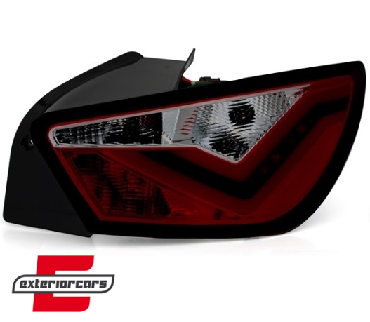 LED stražnja svjetla LightBar dizajn (crvena/smoke) / Seat Ibiza 6J (2008-2012) hatchback 3V - Slika 4