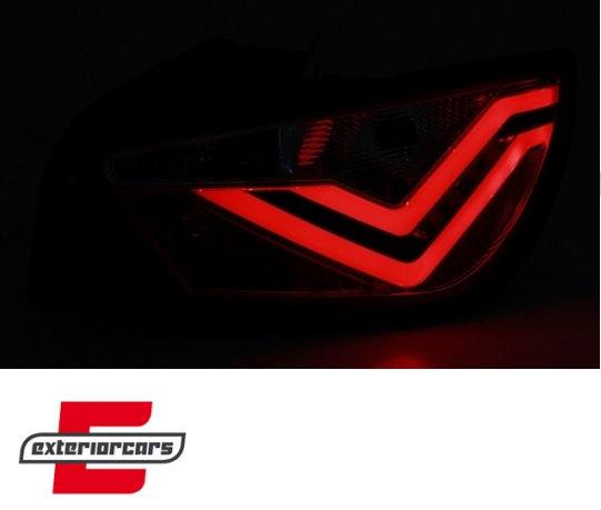 LED stražnja svjetla LightBar dizajn (crvena/smoke) / Seat Ibiza 6J (2008-2012) hatchback 3V - Slika 5