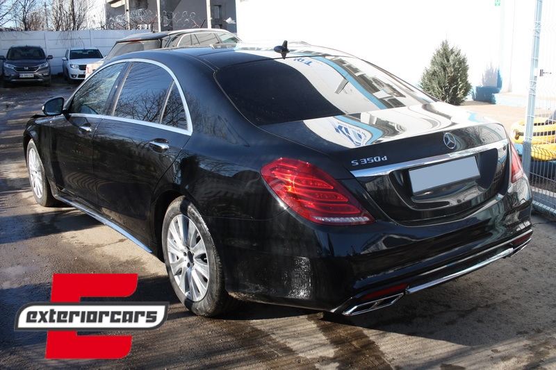 Difuzor zraka & nastavci auspuha S63 AMG dizajn / Mercedes S-klasa W222 Sport Line (2013-06.2017) - Slika 16