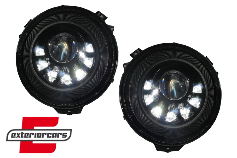 Prednji farovi Bi-Xenon LED M-kvadratni look (chrome) / Mercedes G-klasa W463 (2005-2017) - Slika 2