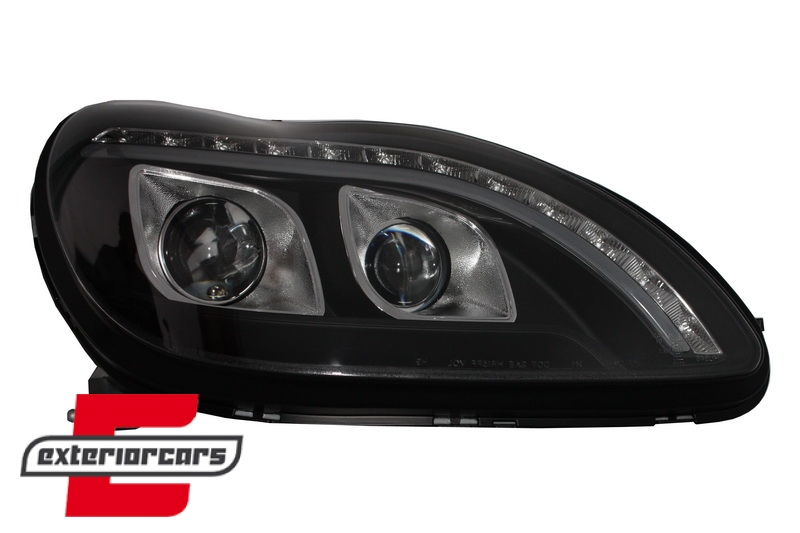 Prednja svjetla LED DRL W222 look (crna) / / Mercedes S klasa W220 (1998-2005) - Slika 2