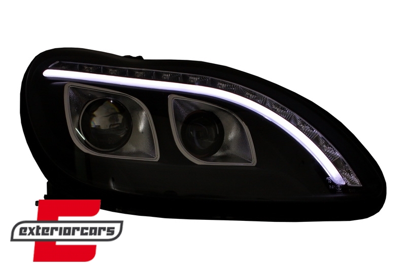Prednja svjetla LED DRL W222 look (crna) / / Mercedes S klasa W220 (1998-2005) - Slika 5