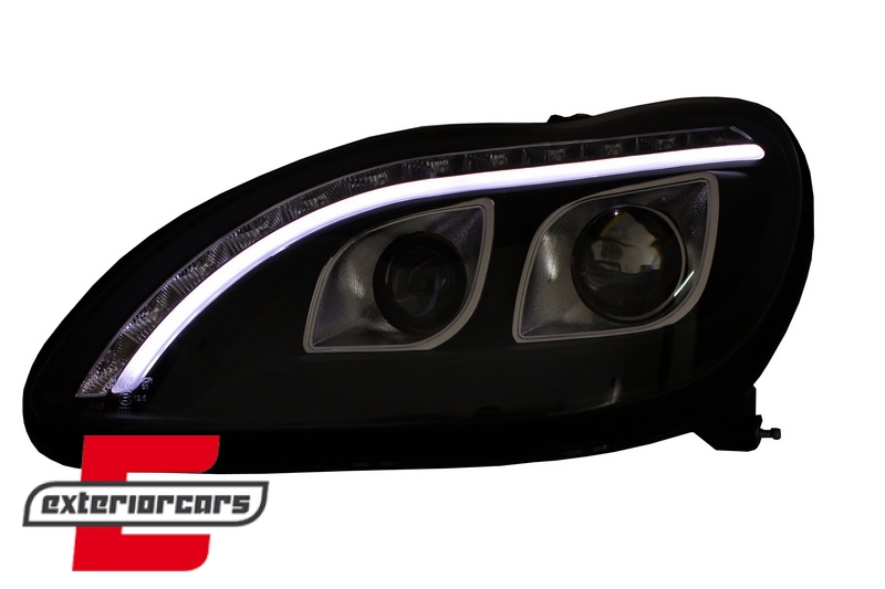 Prednja svjetla LED DRL W222 look (crna) / / Mercedes S klasa W220 (1998-2005) - Slika 6