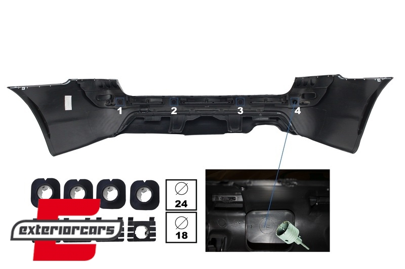Zadnji branik M paket dizajn (PDC 18/24mm) / BMW serije 5 E60 (2003-2010) - Slika 7