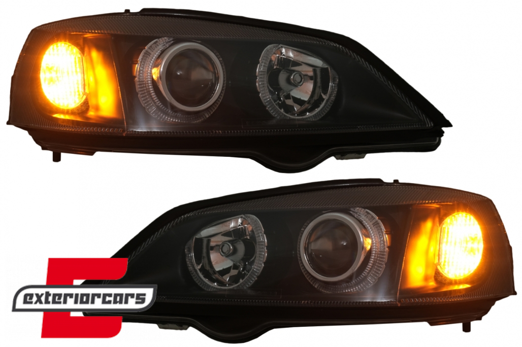 Prednja svjetla Angel Eyes (crna) / Opel Astra G (1997-2004) - Slika 7