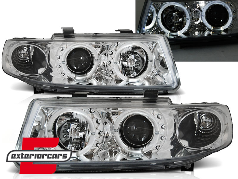 Prednja svjetla Angel Eyes (chrome) / Seat Leon Toledo (1999-2004)