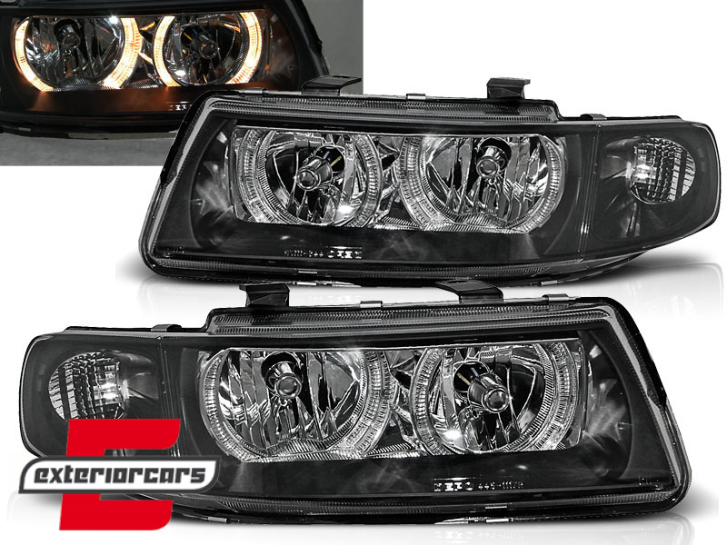 Prednja svjetla Angel Eyes (crna) / Seat Leon Toledo (1999-2004)