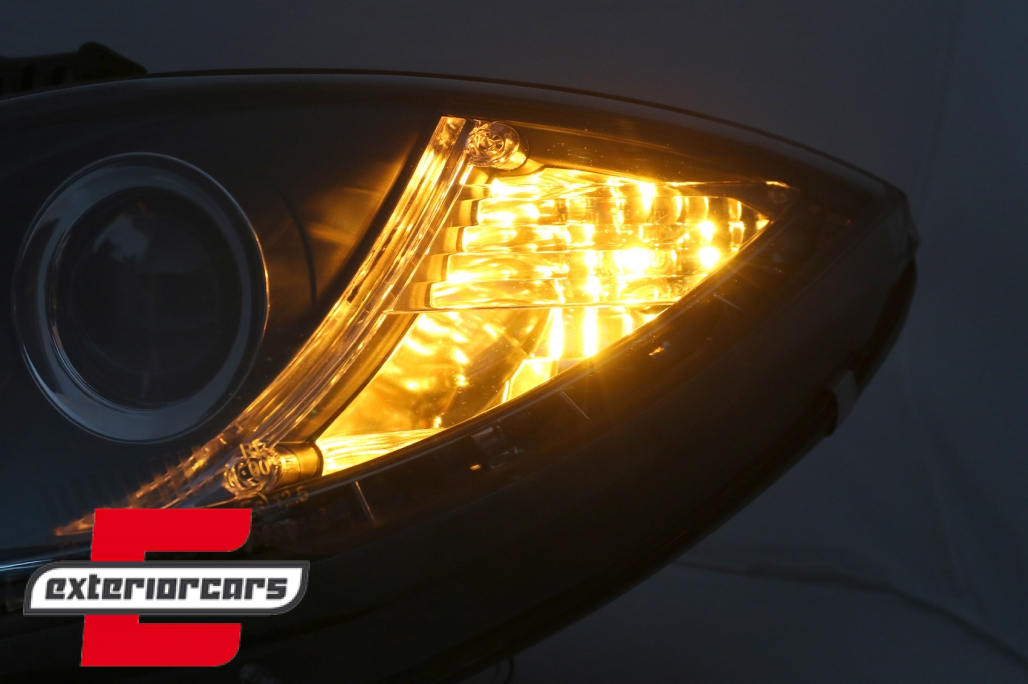 Prednja svjetla LED DRL (crna) / SEAT ALTEA LEON TOLEDO (04-09) - Slika 11