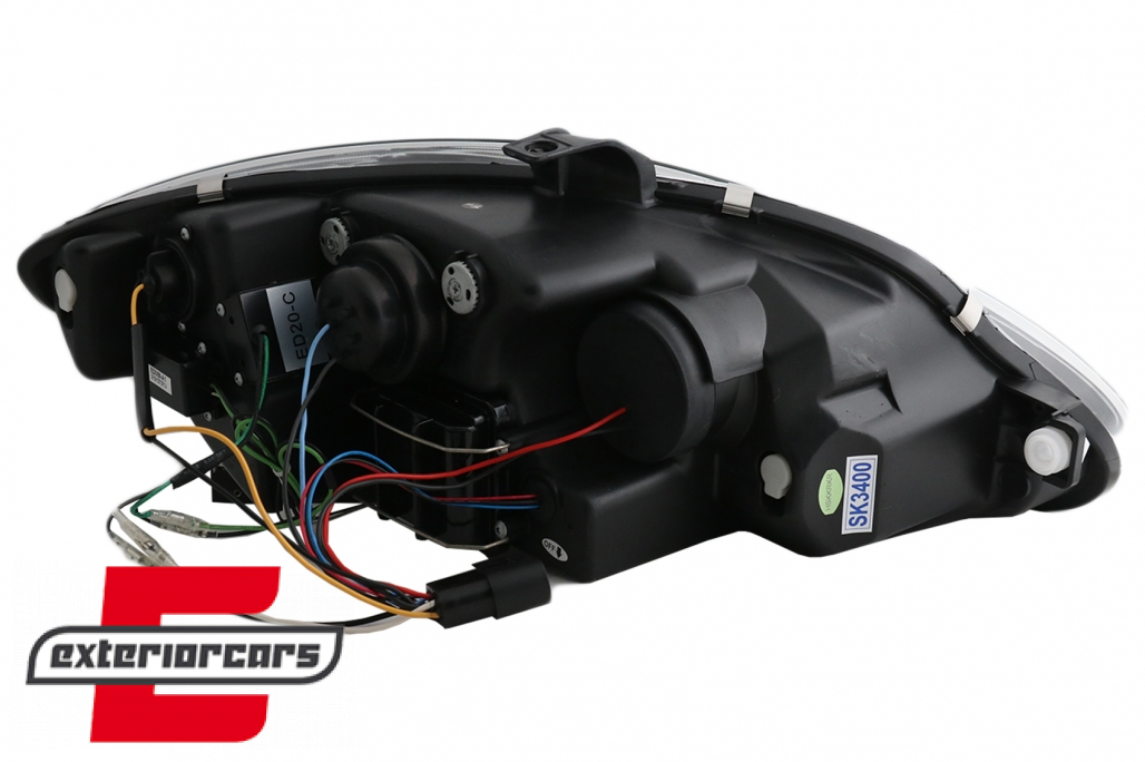 Prednja svjetla LED DRL (crna) / SEAT ALTEA LEON TOLEDO (04-09) - Slika 12