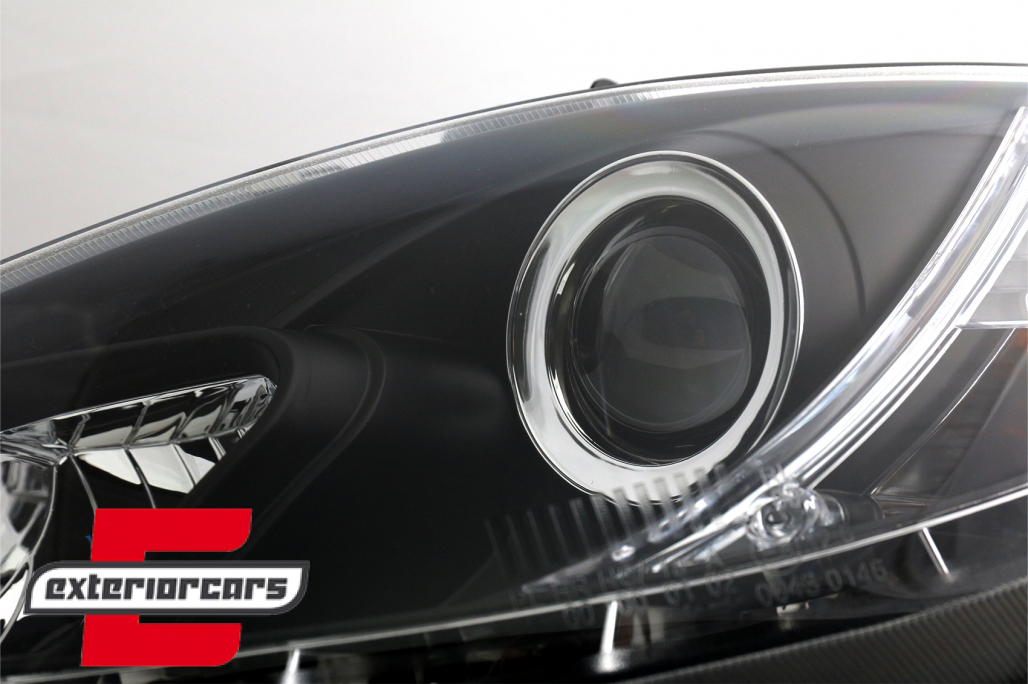 Prednja svjetla LED DRL (crna) / SEAT ALTEA LEON TOLEDO (04-09) - Slika 4