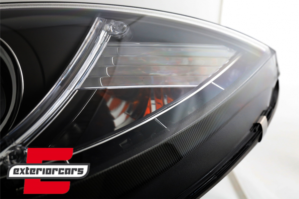 Prednja svjetla LED DRL (crna) / SEAT ALTEA LEON TOLEDO (04-09) - Slika 5