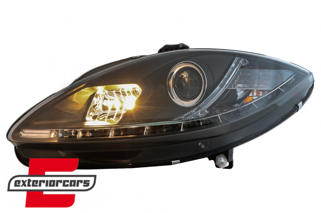 Prednja svjetla LED DRL (crna) / SEAT ALTEA LEON TOLEDO (04-09) - Slika 6