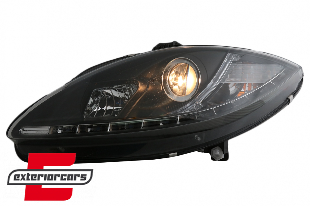 Prednja svjetla LED DRL (crna) / SEAT ALTEA LEON TOLEDO (04-09) - Slika 8