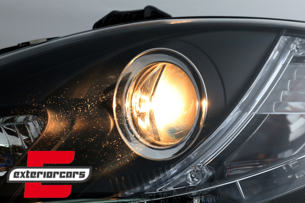 Prednja svjetla LED DRL (crna) / SEAT ALTEA LEON TOLEDO (04-09) - Slika 9
