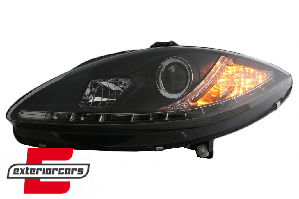 Prednja svjetla LED DRL (crna) / SEAT ALTEA LEON TOLEDO (04-09) - Slika 10