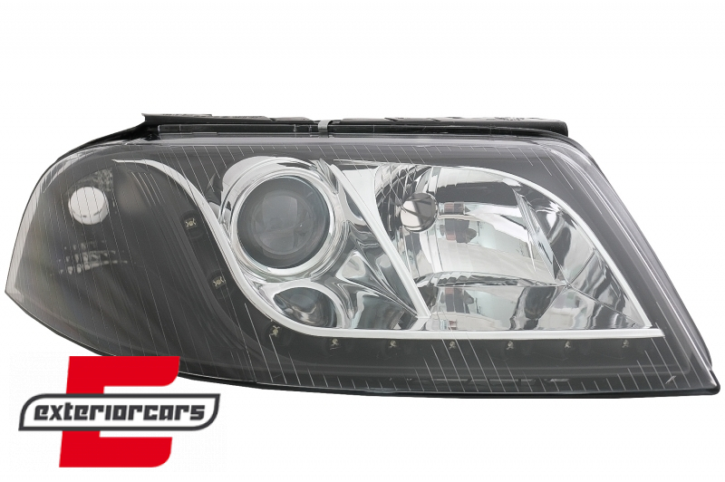 Prednja svjetla LED DayLight (crna) / Volkswagen Passat B5 3BG (09.2000-03.2005) - Slika 3