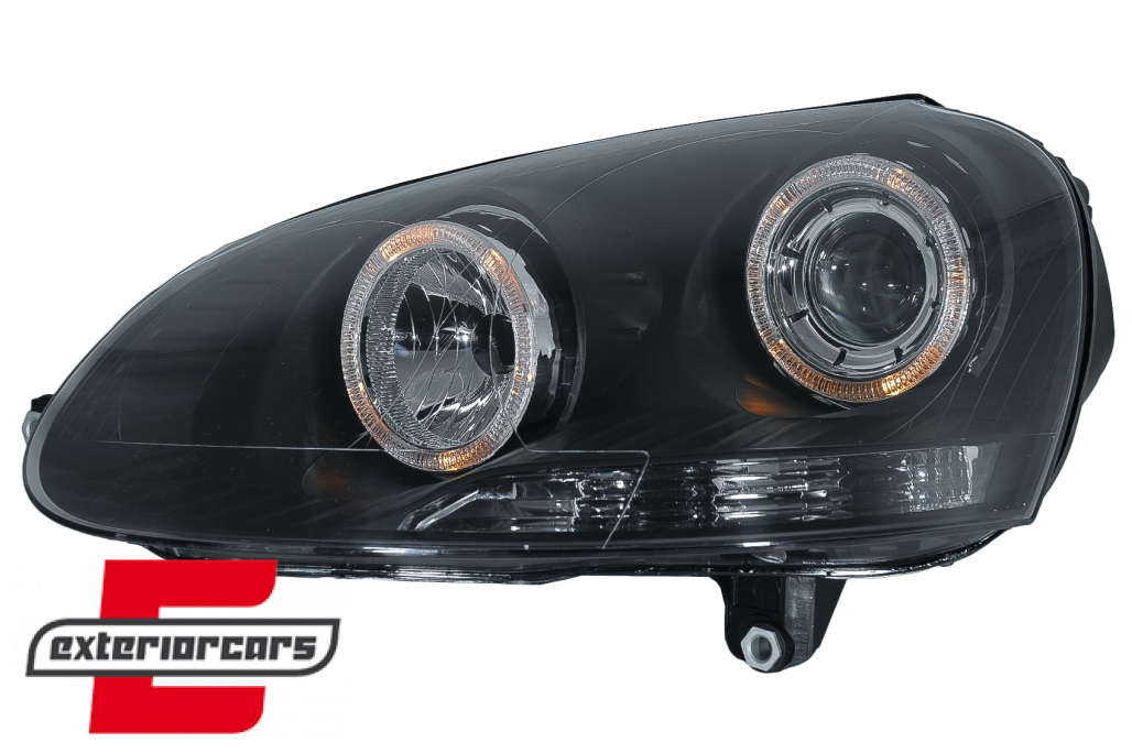Prednja svjetla Angel Eyes (crna) / Volkswagen Golf 5 (2003-2008) - Slika 3